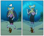 1girl aquaglubs bat bubbles drowning female rouge_the_bat sega solo sonic_(series) sonic_the_hedgehog_(series) underwater underwater_peril