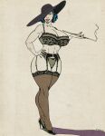  2d alcina_dimitrescu biohazard bra capcom female jaywilliamzart lady_dimitrescu lingerie milf pinup resident_evil resident_evil_8:_village solo_female standing standing_up tagme taller_female 