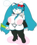 &hellip; 1girl anthro aqua_eyes aqua_hair aqua_necktie big_areola big_breasts blue_eyes blue_necktie blue_ribbon blush blush_stickers boots bow breasts breasts_out cassettedream clothed clothed_female clothing detached_sleeves dream-cassette female female_only food hair_bow hatsune_miku hatsune_miku_(cosplay) headphones hello_kitty hello_kitty_(character) high_heels holding holding_food hoshime huge_breasts leek long_hair looking_away miku_hatsune necktie nipples pussy red_bow sanrio solo spoken_ellipsis spring_onion text_bubble thick_thighs thigh_boots thighhighs transparent_background twintails useless_clothing very_long_hair vocaloid white_body white_fur white_skin