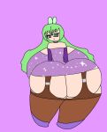 12_oz_mouse 1girl adult_swim alternate_version_available ass big_ass big_breasts black_choker breasts choker closed_mouth clothed clothed_female clothing cropped_legs crossgender dress elbow_gloves female female_only garter_belt garter_straps genderswap genderswap_(mtf) gigantic_ass gigantic_breasts gloves green_eyes green_hair huge_ass huge_breasts katie_fitzgerald legwear long_hair looking_at_viewer mouse mouse_ears mouse_fitzgerald mouse_girl purple_dress rule_63 skindentation smile solo thick_thighs thighhighs wide_hips