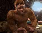 1boy 2026 after_masturbation after_orgasm bigfoot bigfoot_(the_son_of_bigfoot) brown_fur cum cum_in_hair cum_on_mouth dilf edit edited_screencap fur male solo_anthro solo_male the_risen_guy the_son_of_bigfoot