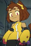1girl 1girl 1girl ai_generated animal_ears animal_hands blush bob_cut breasts brown_hair cat_ears cat_girl cat_tail clothing colored_sclera cowboy_shot dark-skinned_female dark_skin dress elbow_gloves furry furry_female gameoverse gloves goggles goggles_on_head indoors kit_bodega littlehentai looking_at_viewer parted_lips pink_eyes red_eyes savitar savitar_(artist) short_hair sleeveless smile tail thick_eyebrows whiskers yellow_dress yellow_gloves yellow_sclera