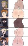1girl 5girls anita_(hellonearthiii) ass ass_focus bottom_heavy bottom_heavy_female bubble_butt butt_focus carrie_(hellonearthiii) dark-skinned_female dark_skin dj_(hellonearthiii) fat_ass female_focus female_only freckles freckles_on_ass freckles_on_face grin hellonearthiii hijab light-skinned_female light_skin masked masked_female mature mature_female middle_eastern middle_eastern_female muscular muscular_ass nude nude_female ocs pripyatory_(hellonearthiii) round_ass sweat sweaty_ass thick_ass thick_thighs tights traycee_(hellonearthiii) unseen_female_face uzi_(hellonearthiii)