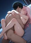 1boy 1girls ai_generated bedroom big_breasts black_tiara blush breasts closed_eyes cum_in_pussy hololive hololive_english hololive_myth hugging in_bed kissing leg_lock long_hair missionary_position mori_calliope naked_female naked_male night nude nude nude_female nude_male penis_in_pussy pink_hair sex tiara vaginal_penetration veil virtual_youtuber vtuber white_veil