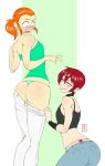 ass bluntkatana character_request female/female female_only pantsing sunni_(bluntkatana) tagme thong whale_tail yuri