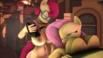 2girls 3d ambiguous_penetration blackjr bouncing_breasts doggy_position female female_only fluttershy friendship_is_magic futa_on_female futanari gif incest mother_and_daughter mrs_shy_(mlp) my_little_pony sfm