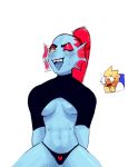  2d 2d_(artwork) 2girls alphyne alphys alphys_(undertale) anthro anthro_only black_panties blue_body blue_skin breasts canon_couple claws couple digital_media_(artwork) doctor duo female female/female female_only fish fish_girl glasses heart_panties lab_coat lizard lizard_girl monster monster_girl non-mammal_breasts panties red_hair reptile reptile_girl revealing_clothes scalie seductive skimpy solo_focus tongue_out undertale undertale_(series) undyne unphys video_game_character video_games white_background yellow_body yellow_skin yuri 