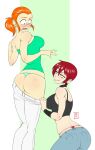 ass bluntkatana character_request female/female female_only pantsing sunni_(bluntkatana) tagme thong whale_tail yuri