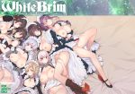  armor azur_lane belfast_(azur_lane) breast_hold breasts curacoa_(azur_lane) curlew_(azur_lane) garter_belt gloucester_(azur_lane) high_heels high_resolution lingerie maid newcastle_(azur_lane) nipples no_bra nopan open_clothes open_shirt sheffield_(azur_lane) shoes sirius_(azur_lane) skirt skirt_lift stockings supurai 