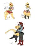 2_girls 2girls alphyne alphys alternate_costume anthro artist_request blue_body blue_skin claws dinosaur dinosaur_girl duo female female/female female_anthro female_only fish fish_girl glasses lesbian lizard lizard_girl monster monster_girl red_hair reptile reptile_girl scalie scalie_female text undertale undertale_(series) undyne unphys video_games white_background yellow_body yellow_skin yuri