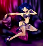 1girl bra female female_only high_heels looking_at_viewer mostly_nude nebula nebula_(winx_club) panties see-through short_hair solo stockings underwear winx_club zfive