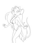 1_girl 1girl 5_fingers aged_up anthro anthro_mouse breasts dancer_outfit disney female female_anthro female_anthro_mouse female_only furry grown_up leotard mammal monochrome mouse mouse_ears mouse_tail non-nude olivia_flaversham revealing_clothes rodent solo standing tail the_great_mouse_detective