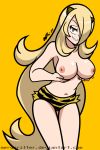  bikini blonde_hair breast_hold breasts_hold cosplay creatures_(company) cynthia_(pokemon) deviantart game_freak grin hair_over_one_eye huge_breasts humans_of_pokemon long_hair looking_at_viewer lum_(cosplay) mergeritter nintendo pokemon pokemon_(anime) pokemon_(game) pokemon_black_2_&amp;_white_2 pokemon_black_and_white pokemon_bw pokemon_bw2 pokemon_diamond_pearl_&amp;_platinum pokemon_dppt shirona_(pokemon) smile teeth topless tumblr urusei_yatsura 