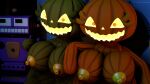  1girl 2_girls female_only five_nights_at_freddy&#039;s glowing_eyes jack_o_pumpkin_(fnaf) looking_at_viewer nude pumpkin pumpkin_girl pumpkin_head 