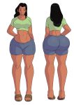 1girl ass big_ass big_breasts breasts dakimakura dark-skinned_female dark_skin disney female female_only jay-marvel lilo_and_stitch nani_pelekai solo