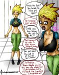  ! 2016 big_breasts breasts cleavage deviantart erect_nipples genderswap johnny_test johnny_test_(character) nipples schinkn torn_clothes 