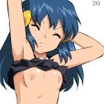 bloggerman blue_eyes blue_hair breasts closed_eyes creatures_(company) dawn_(pokemon) eyebrows eyelashes game_freak hat hikari_(pokemon) humans_of_pokemon nintendo non-english_tag open_shirt pokemon pokemon_(anime) pokemon_(game) pokemon_black_and_white pokemon_bw pokemon_dppt small_breasts うごたまろ