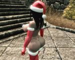 ass big_ass big_breasts black_hair breasts christmas fuckable huge_ass huge_breasts insanely_hot long_hair mod skyrim