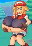  big_breasts breasts erect_nipples megaman megaman_legends nipples rockman rockman_dash roll_caskett royaloppai underboob 