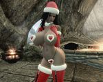 big_breasts black_hair breasts christmas fuckable huge_breasts insanely_hot long_hair mod skyrim