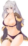  1girl artist_request breast_out female_robin_(fire_emblem_awakening) fire_emblem fire_emblem:_kakusei fire_emblem_awakening fire_emblem_heroes gloves looking_at_viewer my_unit my_unit_(fire_emblem:_kakusei) my_unit_(fire_emblem_awakening) robin_(fire_emblem) 