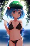  1girl bikini kappa nitori_kawashiro touhou 