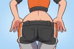 1girl animated anus ass female female_only gif nera_(the_other_half) presenting_ass pussy short_shorts shorts shorts_pull solo the_other_half