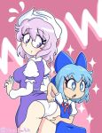 2_girls ass cirno letty_whiterock multiple_girls quarium_(artist) touhou