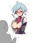 1girl anon anonymous artist_request big_breasts blush breasts female_focus genderswap genderswap_(mtf) nipples pokemon rule_63 steven_stone tie