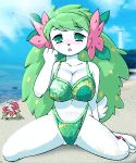  1girl bikini g-sun krabby pokemon shaymin 