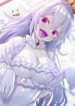  1girl anthro big_breasts boo boosette cleavage huge_breasts mitsuki_yano nintendo sharp_teeth shiny super_mario_bros. 