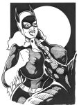 barbara_gordon batgirl batman_(series) breasts clayface cum dc dc_comics fellatio frank_strom huge_breasts huge_penis lipstick monochrome nipples oral paizuri penis tongue uncensored