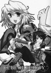  big_breasts cleavage comic cube_of_beauty genis_sage monochrome raine_sage refill_sage sheena_fujibayashi tales tales_of_symphonia 