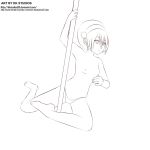  avatar:_the_last_airbender dk_studios female monochrome solo stripper stripper_pole toph_bei_fong 