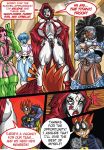 alternate_color beast_boy beast_girl big_breasts breasts comic cyborg dc_comics dcau forehead_jewel genderswap legio lipstick muscle nipples pussy raven_(dc) robin rule_63 selene she_borg starfire teen_titans the_satsui titanic_troop