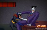  after_sex batgirl batman:_the_animated_series batman_(series) bukkake cum cum_shot cumshot dc_comics dcau ejaculation facial fellatio female_duty hetero jichael oral saliva sex the_joker 