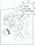  antoine_d&#039;coolette archie_comics monochrome snively snively_robotnik sonic sonic_team text 