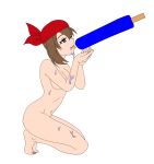  artist_request brown_hair drip dripping game_freak haruka_(pokemon) humans_of_pokemon lick licking may_(pokemon) nintendo nude on_knees pokemon pokemon_(anime) pokemon_diamond_pearl_&amp;_platinum pokemon_dppt popsicle tongue tongue_out 