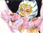 ahsoka_tano alien big_breasts blue_eyes breasts cum cum_in_mouth cum_on_face foursome handjob insanely_hot looking_at_viewer nude rob_durham semen star_wars star_wars:_the_clone_wars