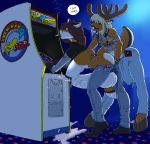  anthro anthro_on_anthro arcade arcade_machine ass bent_over bracelet breasts bulge canine cervine cigarette clothed clothing cox cum deer digital_media_(artwork) distracted dripping duo edit erection fingering fox furry futanari gideon herm huge_breasts huge_testicles humanoid_penis hyper hyper_breasts hyper_penis hyper_testicles intersex jewelry large_breasts large_testicles male male/male mammal orgasm pac-man pac-man_(series) penis precum public ruger testicles video_games 