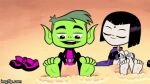  beast_boy feet female_feet gif male_feet raven_(dc) teen_titans teen_titans_go 