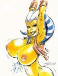 ahsoka_tano alien ass big_ass big_breasts breasts fuckable insanely_hot lightsaber looking_at_viewer nipples orange_skin rob_durham smile star_wars star_wars:_the_clone_wars