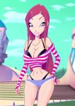 1girl bra breasts cleavage clothed female_only outside panties roxy roxy_(winx_club) underwear winx_club zfive