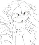 1girl cosmo_the_seedrian erosmilestailsprower miles_"tails"_prower monochrome nipples nude penis sonic_(series) sonic_x tagme