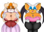 1girl 2017 anthro areola areola_slip bat big_breasts breasts cleavage clothed clothing digitaldomain123 equine erection fan_character furry group hedgehog horse huge_breasts lagomorph macro male mammal penis pony rabbit rouge_the_bat sega size_difference vanilla_the_rabbit