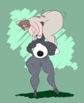 1girl anthro armpits ass bear big_ass big_breasts blush breasts claws duo fur furry huge_ass huge_breasts kaboozle mammal nintendo nipples nude pancham panda pokémon pussy slakoth sloth smile thick_thighs video_games wide_hips