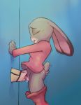  1girl antelope anthro clothed clothing denzeltip disney duo equine furry gemsbok_(species) glory_hole judy_hopps lagomorph male male/female mammal oral oryx_(species) pants_down partially_clothed pussy_juice pussylicking rabbit sex standing vaginal zootopia 