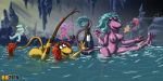  1girl fraggle_rock hentai_boy mokey_fraggle nude red_fraggle swimming 