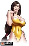 big_breasts breasts choker cleavage female final_fantasy final_fantasy_vii idarkshadowi_(artist) leotard mind_control solo tifa_lockhart