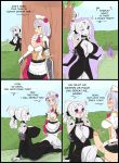  armor bush comic crossover crystal defeat dick_grayson futanari genshin_impact magic maid maid_headdress noelle_(genshin_impact) outside penis_growth rwby salem_(rwby) tree zronku 